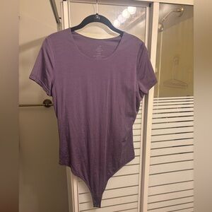 Woolx Gracie short sleeve bodysuit size large in Montana Grape